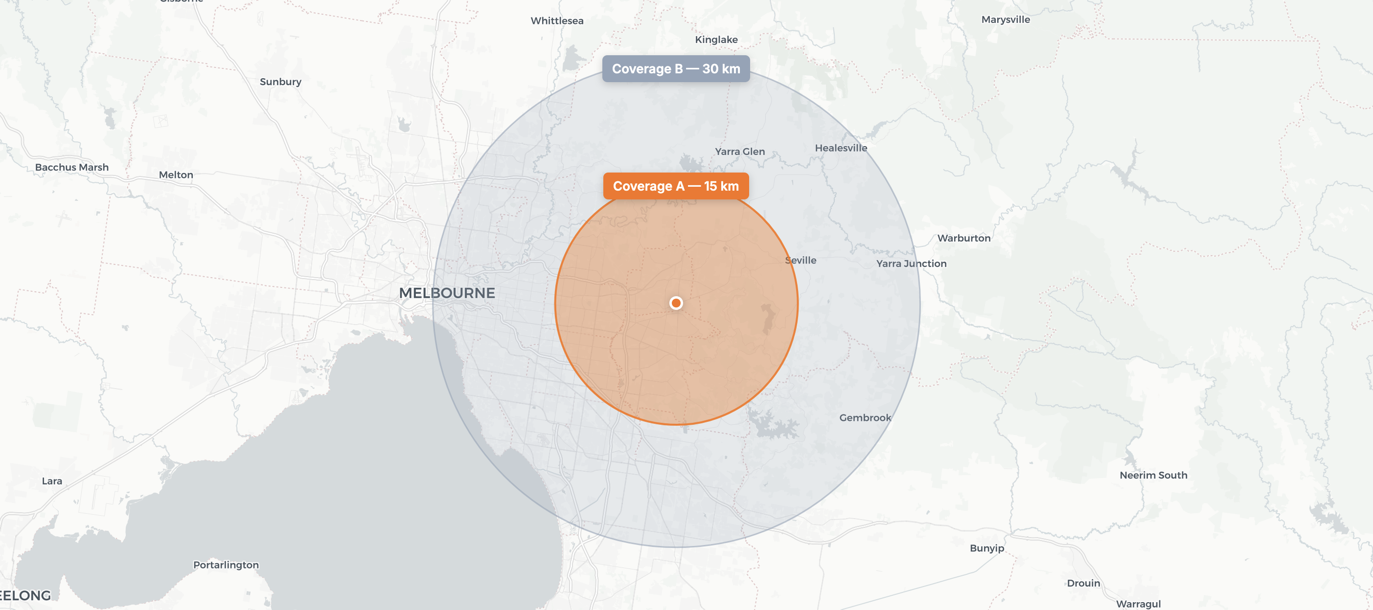 Melbourne coverage map